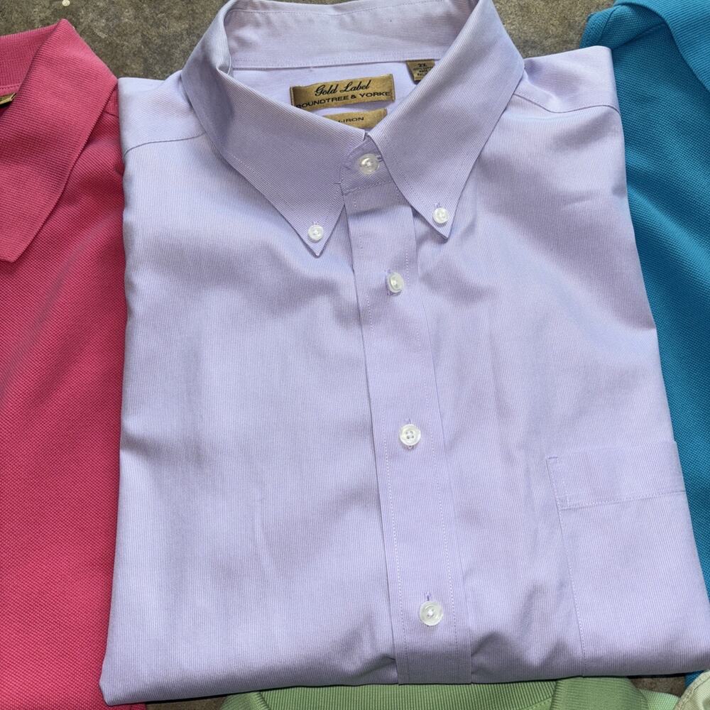 Men’s 6 Shirt York & Roundtree Gold Label Bundle Polo/Oxford 2XL - Picture 5 of 7